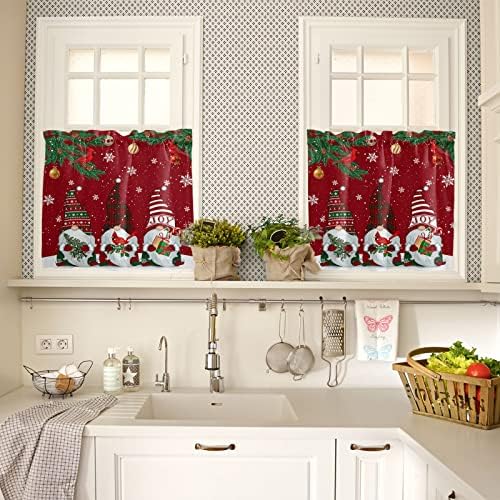 Christmas Gnomes Kitchen Curtains and Valances Set - Image 4