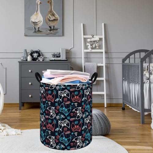 Large Laundry Basket Canvas Storage Bins Baby Nursery Hamper - Image 4