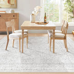 5x7 Area Rugs for Living Room: Washable Vintage Floral Rug Low Pile Non-Slip - Image 6