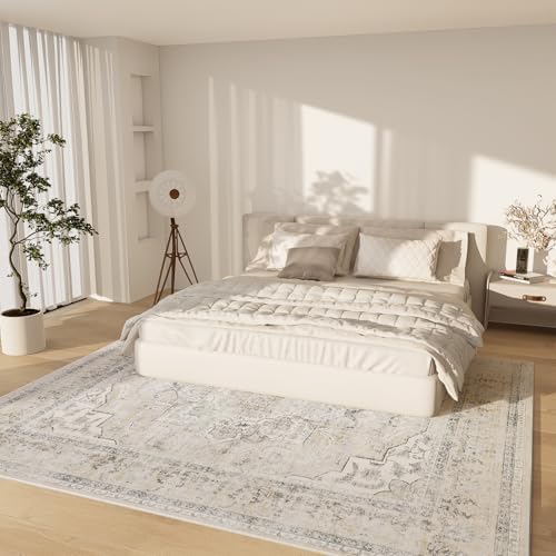 8x10 Area Rugs for Living Room: Washable Bedroom Rug Non Slip Boho Carpet - Image 2