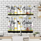Kids Bee Valance, Spring Floral Watercolor Flower Honey Plants Valance - Image 4