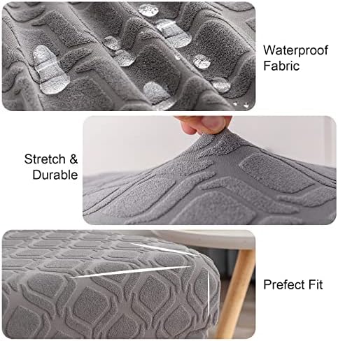 Genina Waterproof Dining Chair Covers Set of 2 Parsons Chair Slipcovers - Image 3