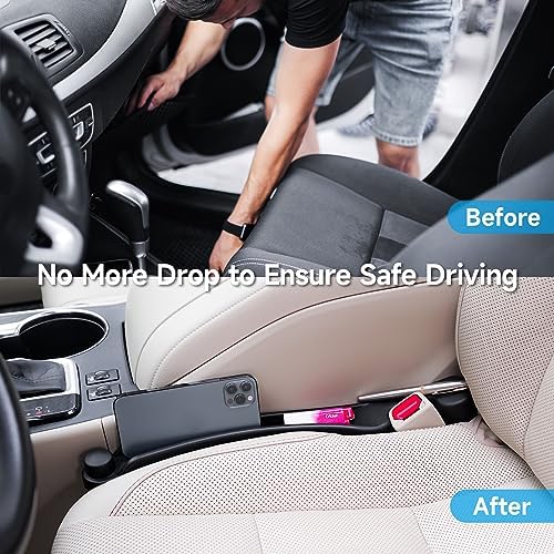 Givifive Car Seat Gap Filler Organizer Soft Foam 3IN1 Storage Slot & Hook - Image 2