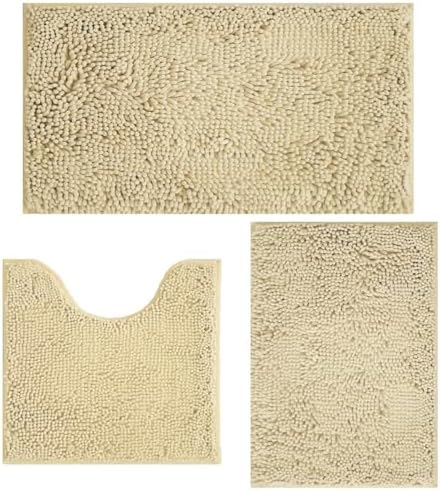 Bathroom Rugs Sets 3 Piece Non Slip, Bath Rugs by Flotstiga