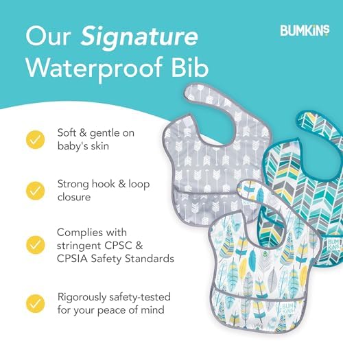 Bumkins Bibs for Girl or Boy, SuperBib Baby and Toddler for 6-24 Months - Image 5