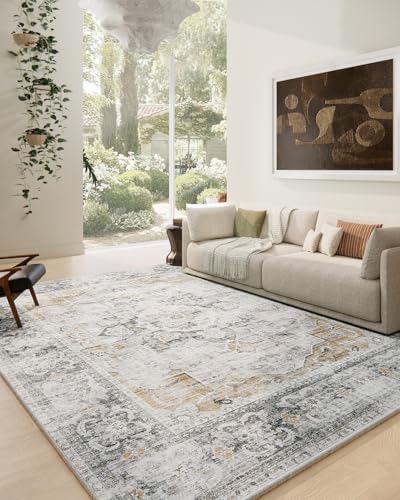Area Rugs 9x12 Living Room: Washable Bedroom Rug Non Slip Boho Large Carpet by palohom