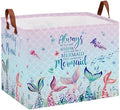 Mermaid Nursery Decor Hamper Pink Laundry Hamper Ocean Fish Animal Baby Girl by XHWZOF