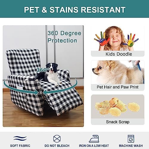 NILUOH Stretch Recliner Covers 4 Piece, Non-Slip Lazy Boy Chair Covers - Image 4
