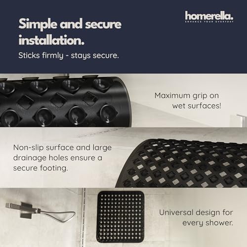 homerella Square Shower Mat Non Slip Anti Mold 21x21 Anti Slip Shower Mat - Image 4