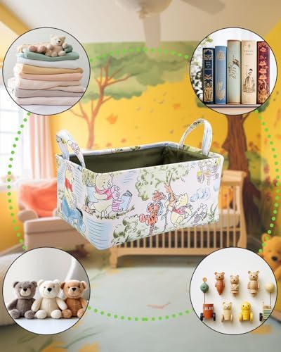 Winnie Storage Nursery Basket, Table Organizer, Pooh Nursery Decor, Baby Stuff - Image 3