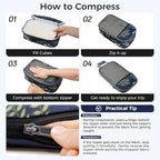 BAGAIL 4 Set/6 Set/8 Set Compression Packing Cubes Travel Accessories - Image 5