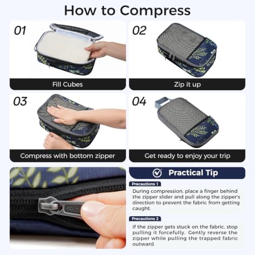 BAGAIL 4 Set/6 Set/8 Set Compression Packing Cubes Travel Accessories - Image 5