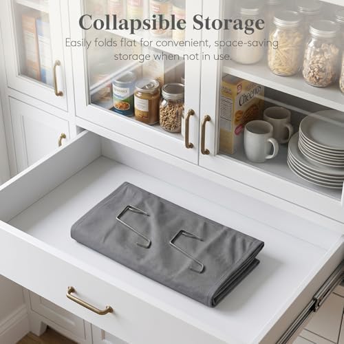 Lifewit 1 Pack Over the Door Organizer 5 Section Hanging Storage, Dark Gray - Image 6