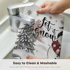 Artoid Mode Snowman Vinyl Christmas Placemats Set of 4, 12x18 Inch Washable - Image 4