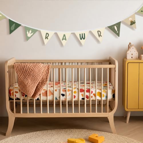 Dinosaur Room Nursery Decor Banner Green Rawr Garland Flags - Image 7