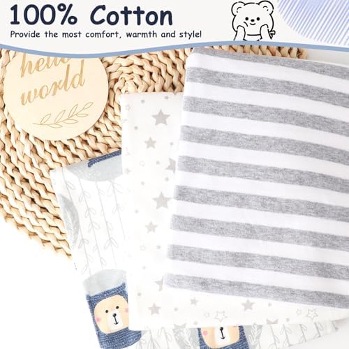 DRESHOW BQUBO Cotton Baby Swaddle Hat Set Newborn Infant Receiving Blankets - Image 4