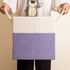 PRANDOM Large Foldable Cube Storage Bins 13x13 inch Fabric Linen Storage - Image 5