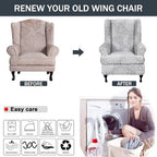 NILUOH Wingback Chair Covers 2-Piece, Armchair Slipcovers - Image 6