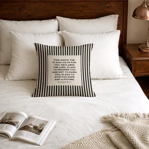 Jeremiah 29:11 Christian Pillow Cover 18x18, - Image 5
