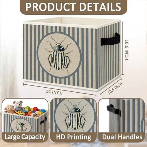 Boy Nursery Beetle Bug Foldable Storage Bins Box - Image 6