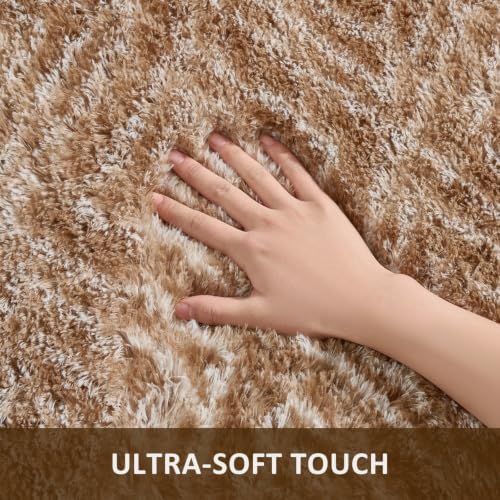 Ophanie 9x12 Brown and White Diamond Striped Rugs - Image 2