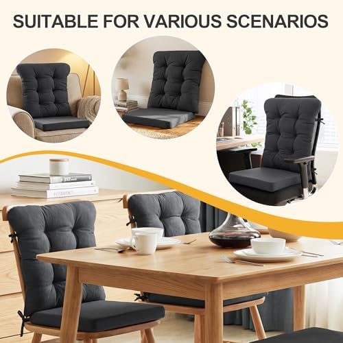 ROYALAY 2 Sets Cushions for Kitchen Chairs, Dining Chair Back Cushion - Image 6