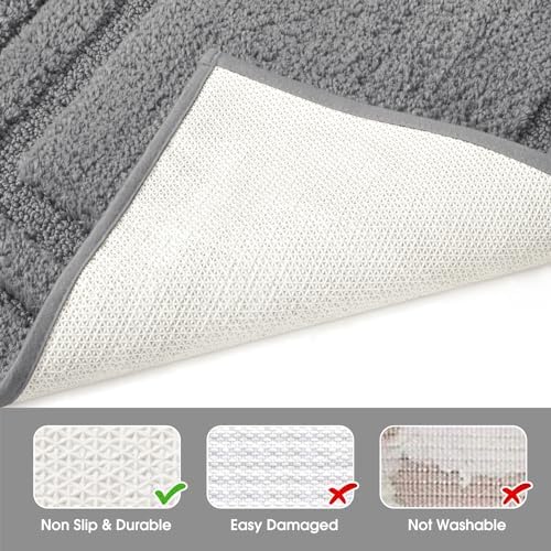 HOMEIDEAS Bathroom Rugs Sets 2 Piece, Super Soft and Absorbent Non Slip - Image 5