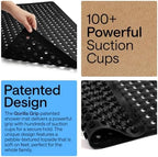 GORILLA GRIP Square Shower Stall Mat, Bathtub Floor Mat, 21x21 Black - Image 3