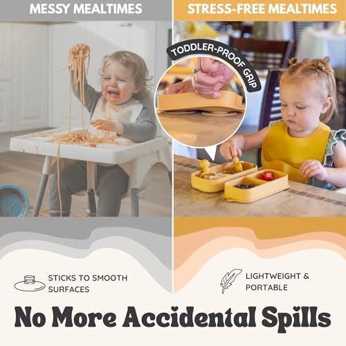 Baby Travel Feeding Set with Silicone Suction Plates - Image 4