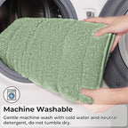 GRANNY SAYS Sage Green U Shaped Toilet Rug 20" x 24", Non-Slip Bath Mat - Image 7