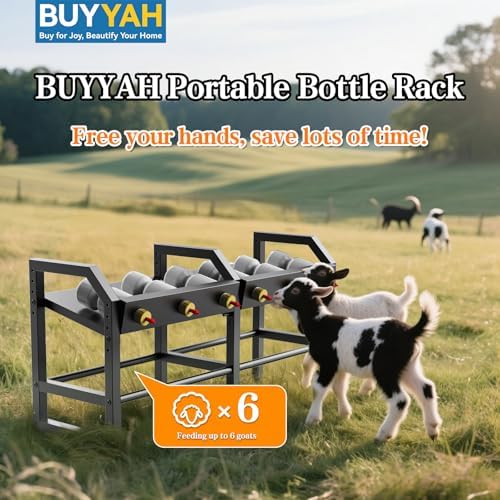 6 Feeding Ports Portable Bottle Rack, Lamb Bottle Holder - Image 2