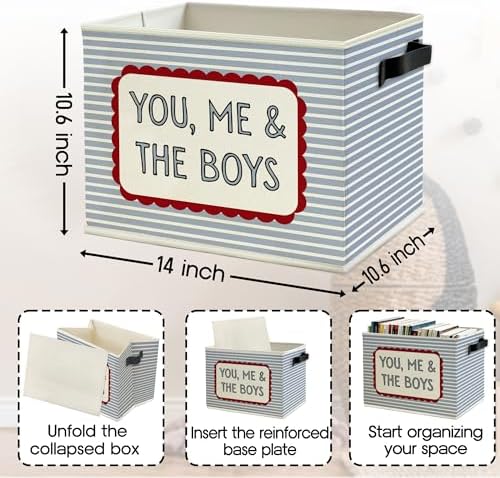 Vintage Boy Nursery Storage Bins Box - Image 6