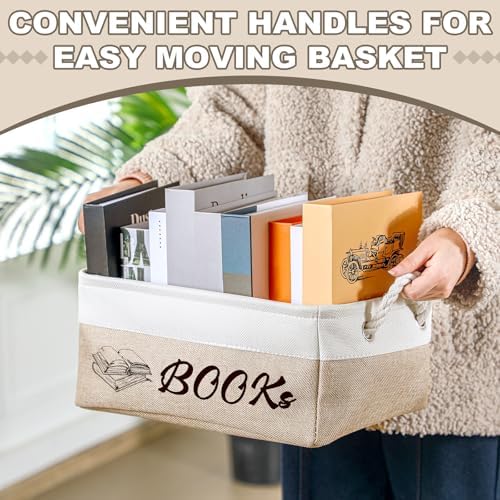 Marsui 1 Pcs TBR Basket Book Storage Bin Bookish Gifts - Image 4