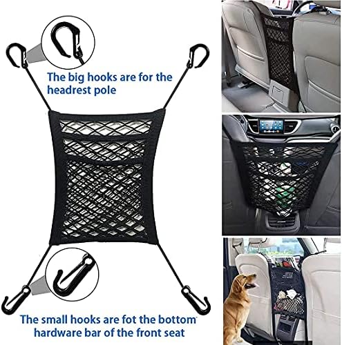3-Layer Stretch Car Mesh Organizer, Car Seat Net, Dog Net - Image 5