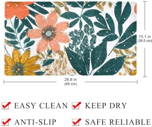 Shower Mat Bathtub Mat, 26.8x15.1 inch, Non-Slip Bath Mat - Image 4