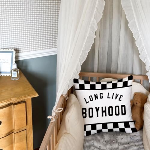 Long Live Boyhood Pillow Cover 18x18, Race Car Room Decor - Image 6