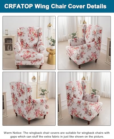 CRFATOP Wingback Chair Covers Wing Armchair Slipcovers - Image 3