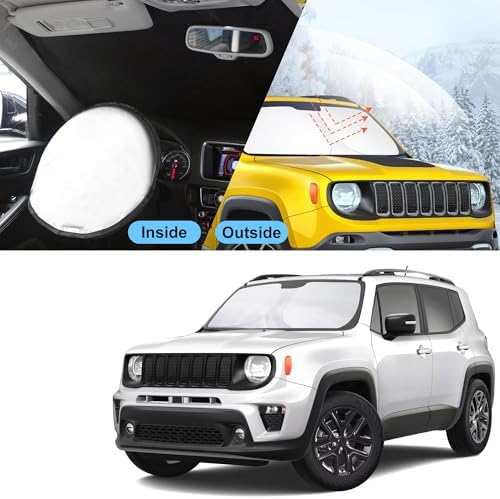 TINGLU Sun Shade for Jeep Renegade 2015-2024 Accessories Windshield Sun Shade - Image 6
