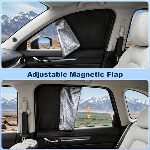 ZATOOTO Rear Side Window Sun Shade, 2 Pack Car Window Covers 99% UV Block - Image 4