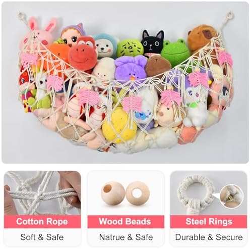 Stuffed Animal Storage Hammock, Large Stuffed Animal Net Or Hammock Wall - Image 5