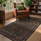 Chestnut Brown 3x5 Rugs for Entryway, Tree of Life Vintage Farmhouse Bedside - Image 5