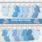 Baby Closet Dividers 8PCS, Retro Train Themed Wooden Double-Sided Clothes Size - Image 2