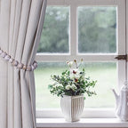 KLOGTSIND Wood Bead Curtain Tiebacks, 4 Pack Curtain Tie Backs - Image 2