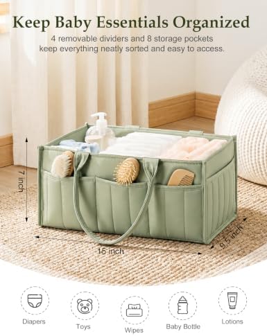 Quilted Diaper Caddy Organizer - Image 2