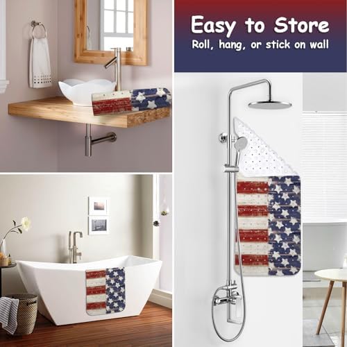 Bathtub Mat Non Slip, American Flag Extra Long Bath tub Mat Shower Floor Mat - Image 4