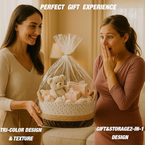 Woven Cotton Rope Gift Basket - Image 3