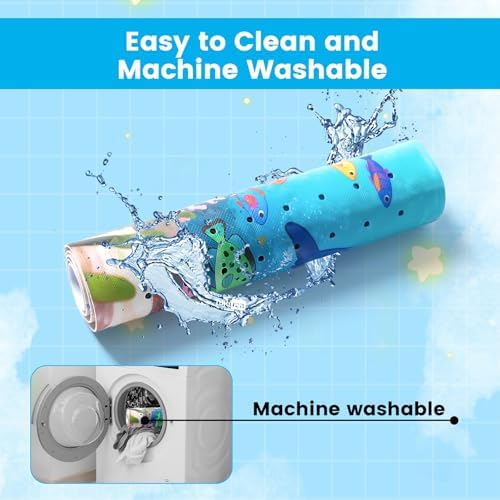 Bathtub Mat for Kids Non Slip, Bath Shower Mat, 40 * 16inch, Under the Sea - Image 4