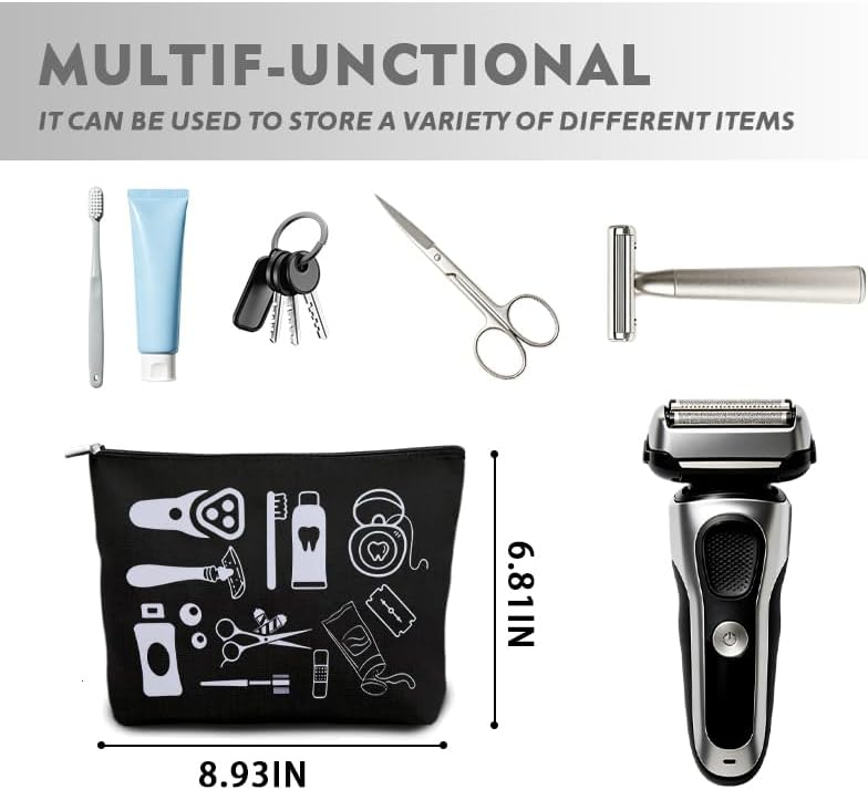Zipper Travel Toiletry Bag Travelling Accessories Mens Male Shaving Storage Bag - Image 2