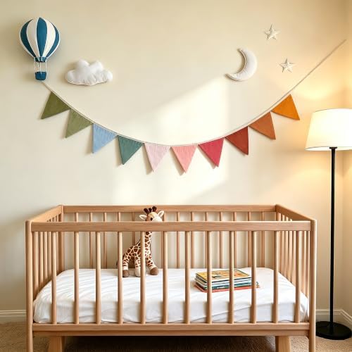 Fabric Triangle Banner Pennant Flags Palyroom Bunting Classroom Decor - Image 5