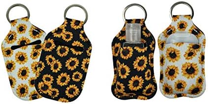 4 Piece Hand Sanitizer Bottle Holder Keyring Neoprene Keychain - Image 4